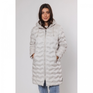 Hooded coat with zipper - Birch