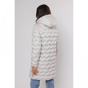 Hooded coat with zipper - Birch