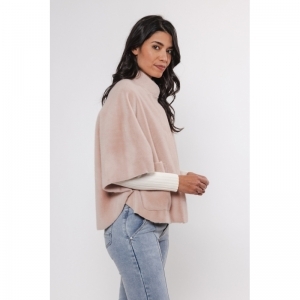 Faux fur cape - Powder