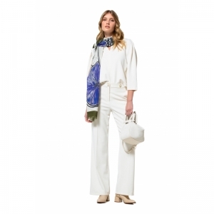 korte rechte top met schoudere 92 Winter White