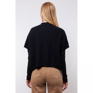 Violette knit gilet 001412 Black/Mo