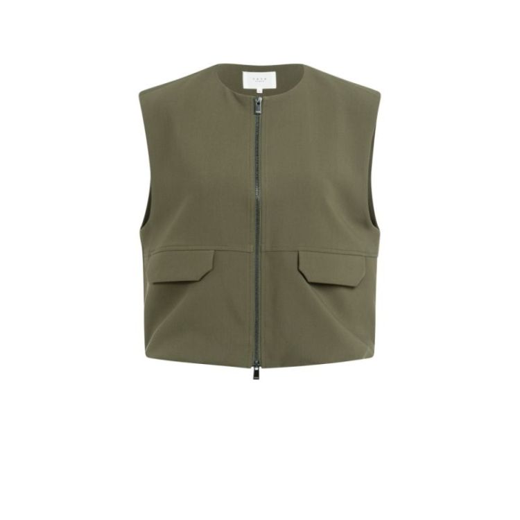 Sleeveless woven jacket with b 99065 ARMY GREE