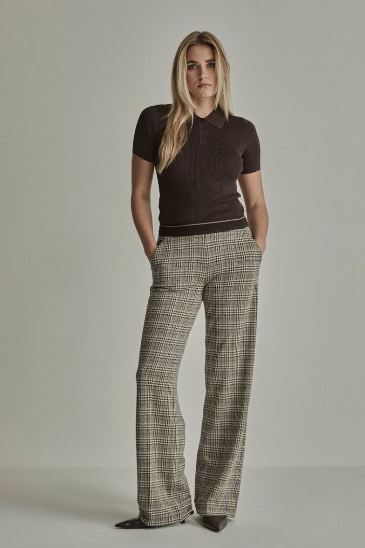 Mira (Elastic) Knitted Jacquar P221 Zigzag Bro