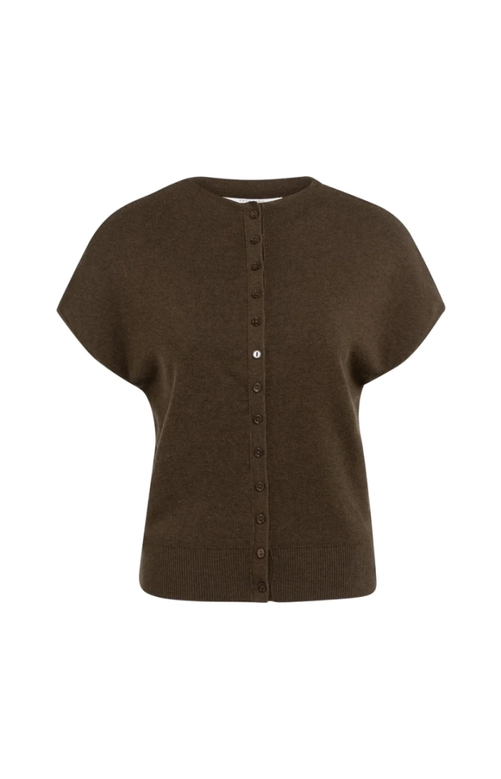 Knitted cardigan with short sl 908142 SLATE BL